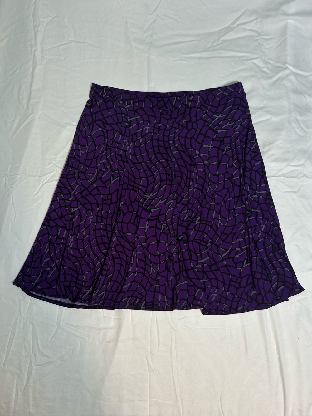 George Purple Abstract-Pattern Skater Skirt